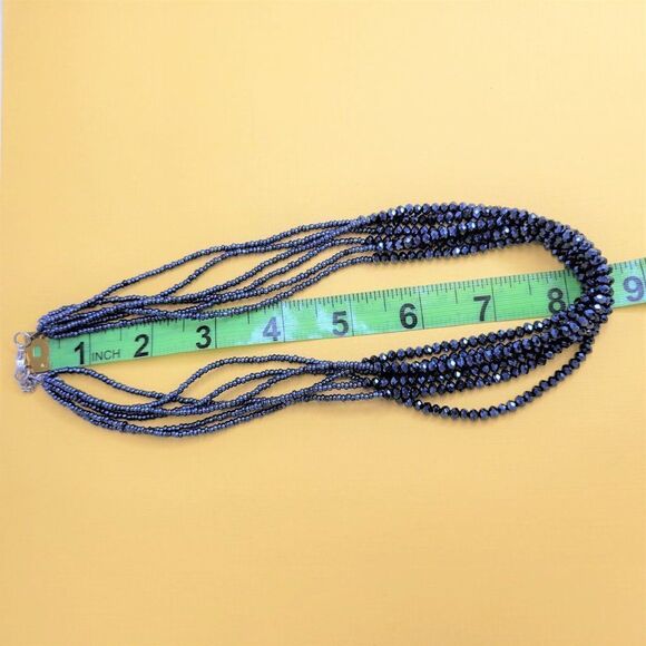 Multistrand Bead Choker Bib Necklace - Picture 5 of 9